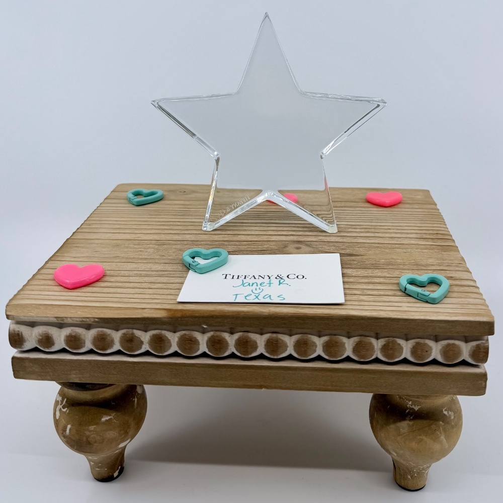 Tiffany & Co. Star Crystal Glass Paperweight